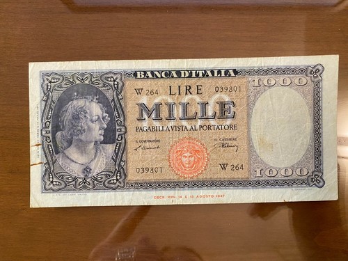 Banconota lire 1000 italia - banconota,