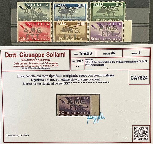 Trieste 1947 posta aerea - a,
