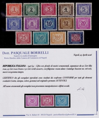 1947 segnatasse filigrana - segnatasse,