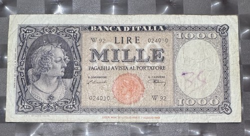 1000 lire ornata testina - 1000,