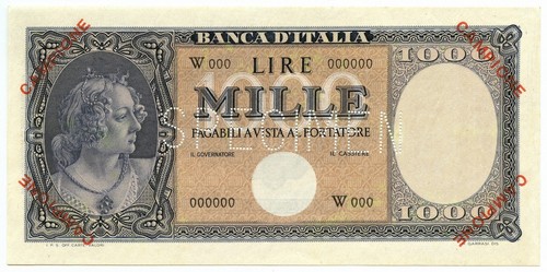 1000 lire italia ornata - ornata, di