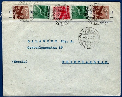1947 lettera per svezia - 1947,