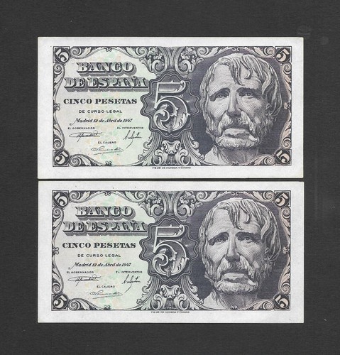 Pareja correlativa pesetas - correlativa,