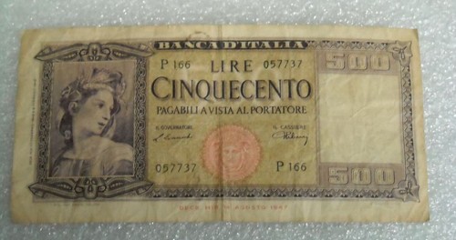 Banconota 500 lire 1947 - 500,