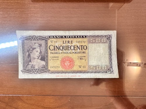 Banconota lire 500 - 500, 20